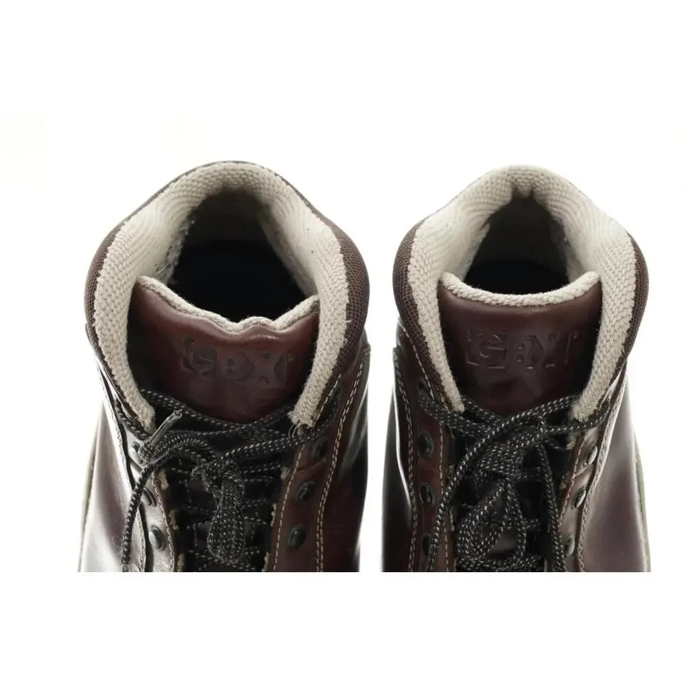 Vintage Y2K GBX Brown Leather Boots Mens Sz 12M Shoes